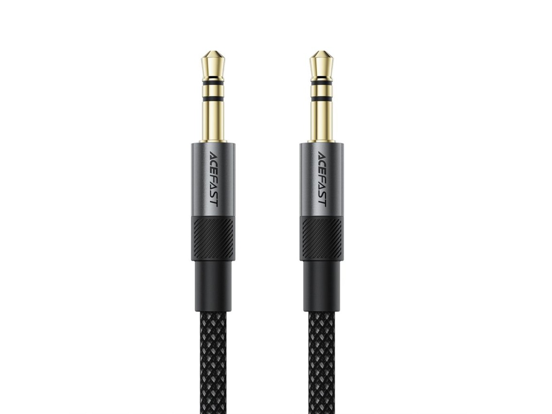 Cabo AUX Acefast J10 mini jack 3,5 mm 1 m - preto
