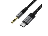 Cable Acefast J11 USB-C a mini jack de 3,5 mm, 1 m - negro Cable Acefast J11 USB-C a mini jack de 3,5 mm, 1 m - negro