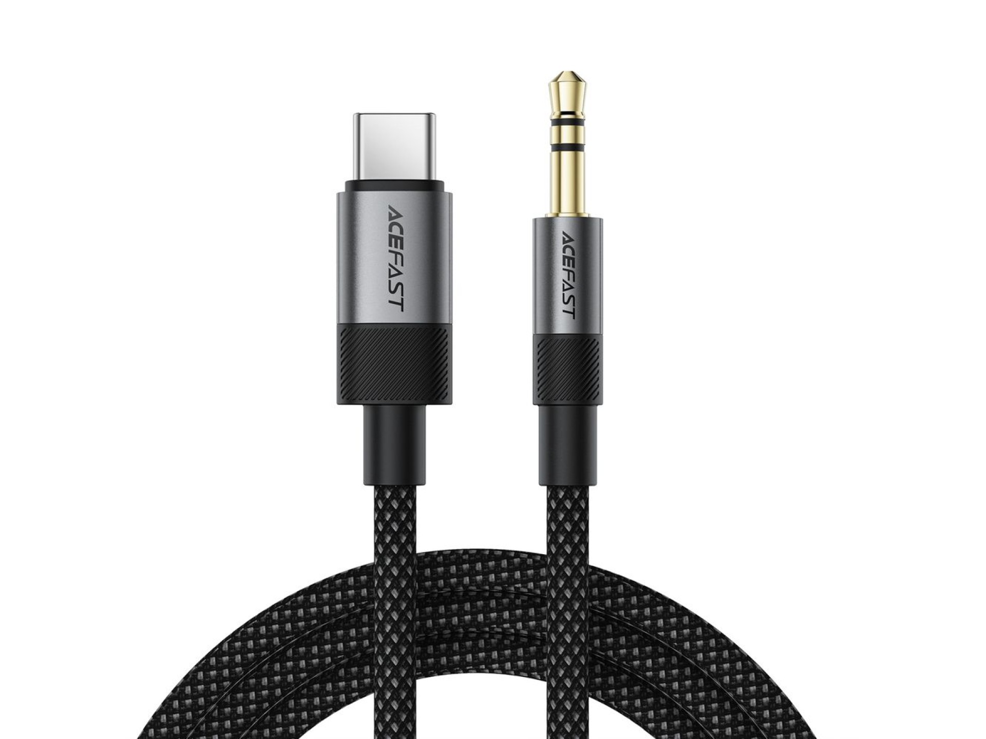 Cabo Acefast J11 USB-C para mini jack de 3,5 mm, 1 m - preto