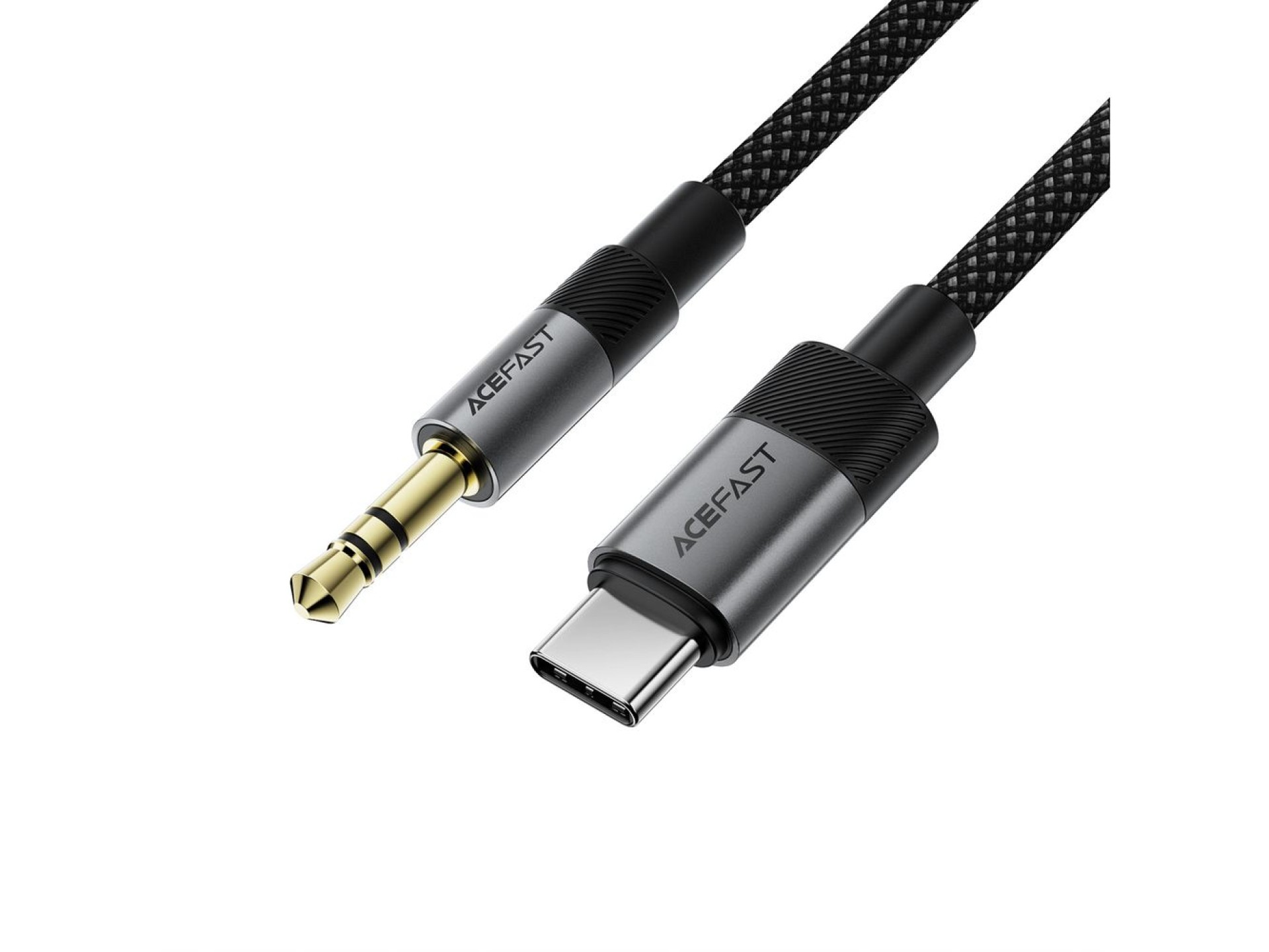 Cable Acefast J11 USB-C a mini jack de 3,5 mm, 1 m - negro