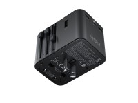 Adaptador de viagem Acefast Z8 GaN 45W com 3 portas USB-C + 2 portas USB-A e tomada CA de 2500W - Pr Adaptador de viagem Acefast Z8 GaN 45W com 3 portas USB-C + 2 portas USB-A e tomada CA de 2500W - Pr