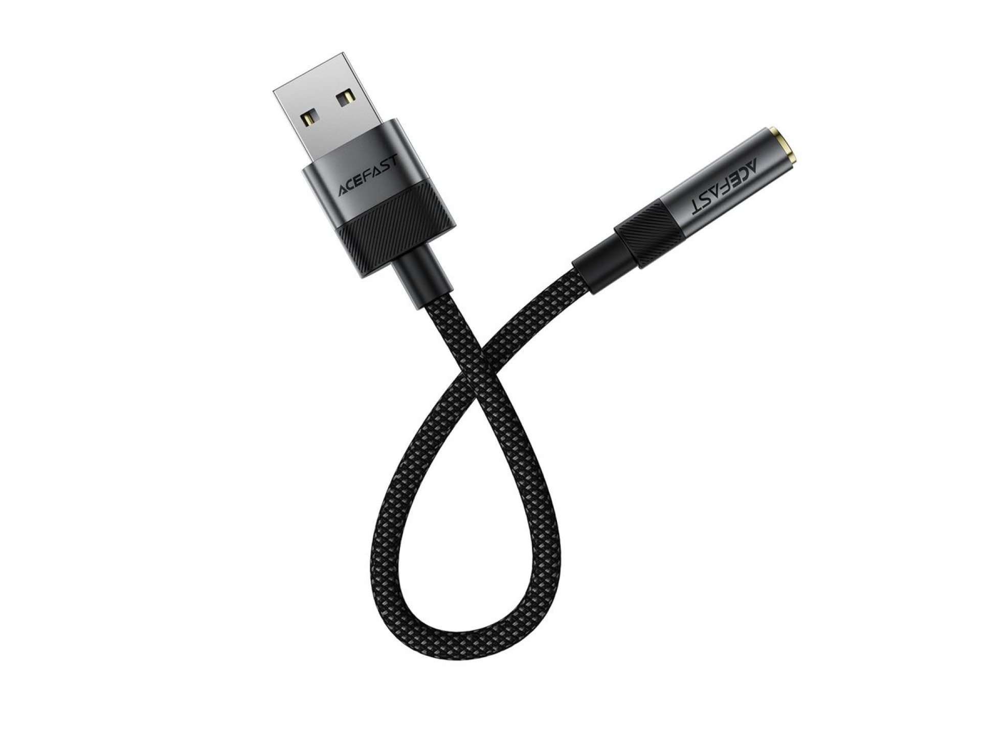 Acefast J13 USB-A to 3.5mm mini jack adapter - black