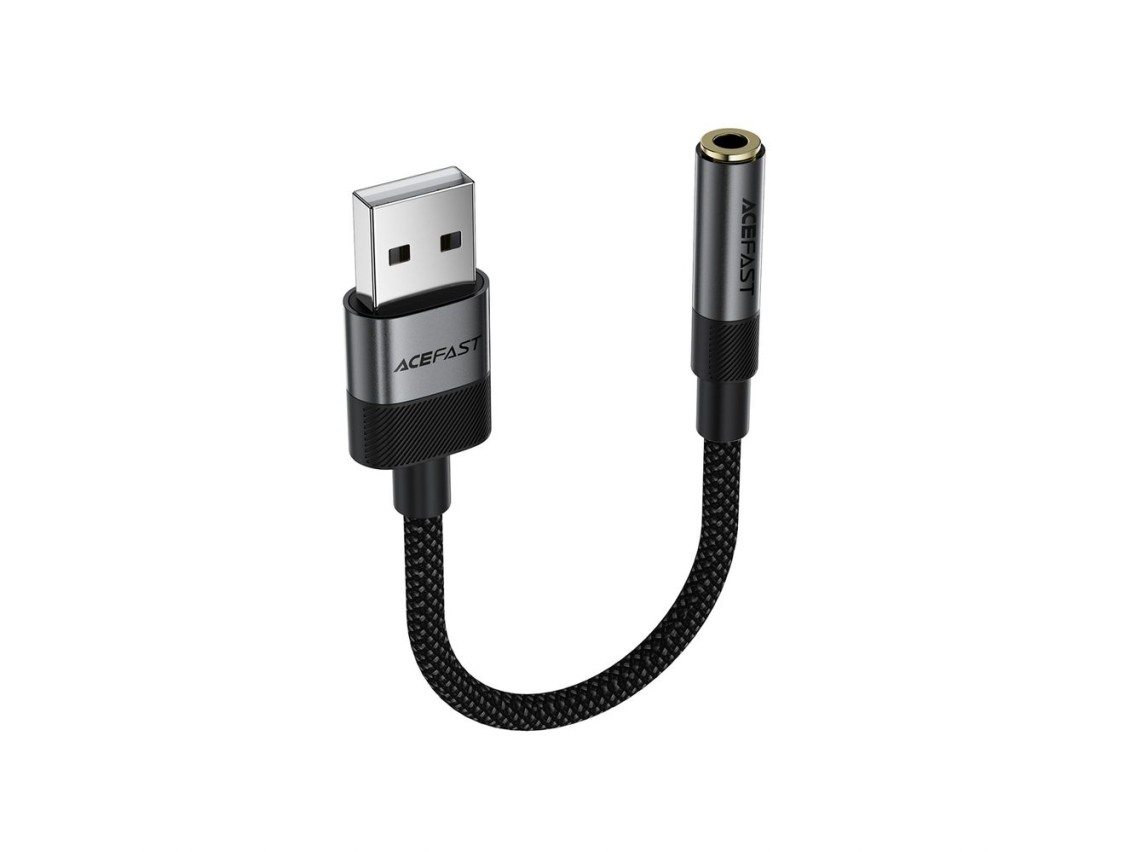 Acefast J13 USB-A to 3.5mm mini jack adapter - black