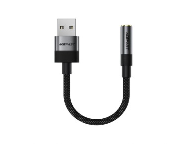 Acefast J13 USB-A to 3.5mm mini jack adapter - black