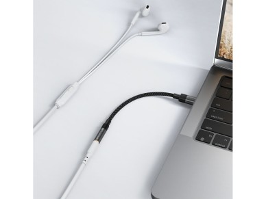Acefast J12 USB-C to 3.5mm mini jack adapter - black