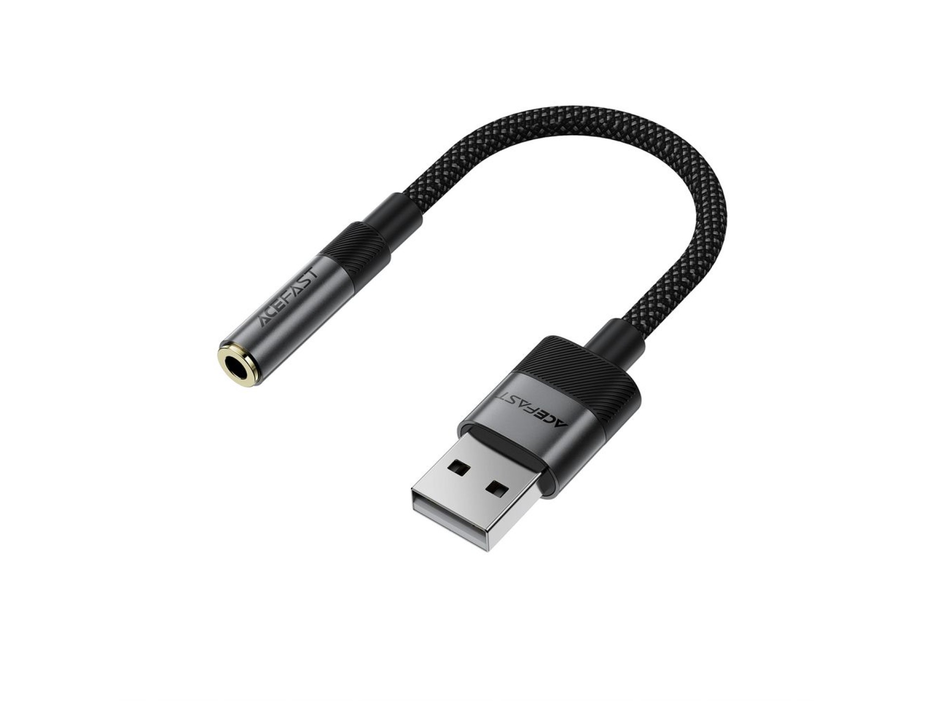 Acefast J13 USB-A to 3.5mm mini jack adapter - black