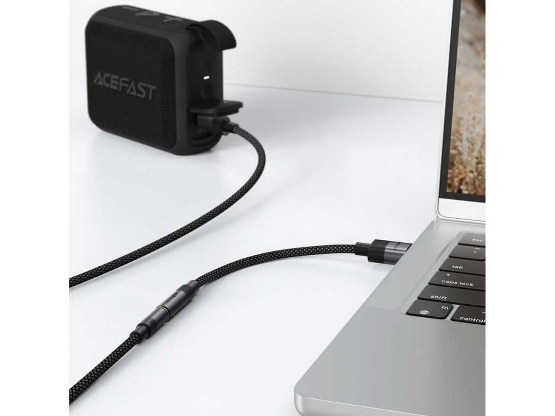 Acefast J13 USB-A to 3.5mm mini jack adapter - black