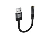 Acefast J13 USB-A to 3.5mm mini jack adapter - black