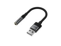 Acefast J13 USB-A to 3.5mm mini jack adapter - black