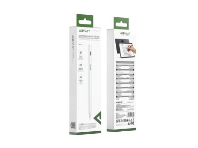 Lápiz óptico capacitivo universal Acefast V1 con 2 puntas intercambiables - Blanco Lápiz óptico capacitivo universal Acefast V1 con 2 puntas intercambiables - Blanco