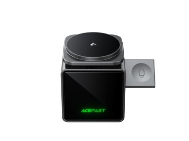Acefast E34 22.5W 3-in-1 inductive charger with built-in cable for smartphone and smartwatch - gray Acefast E34 22.5W 3-in-1 inductive charger with built-in cable for smartphone and smartwatch - gray