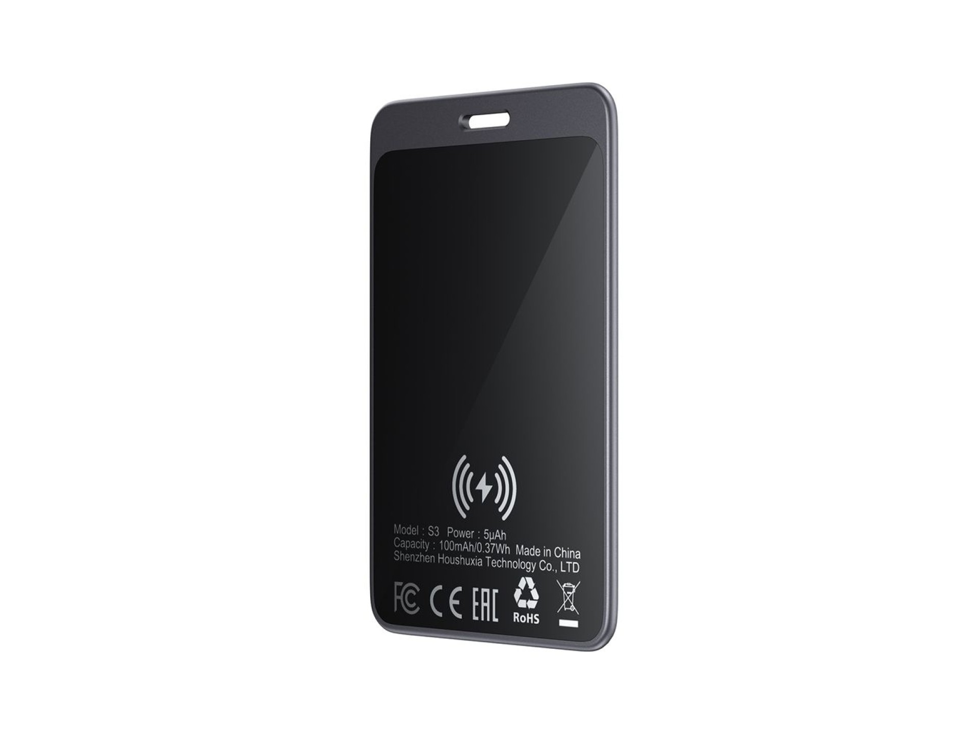 Dispositivo de posicionamento de cartão metálico Acefast S3, metal único, cinza