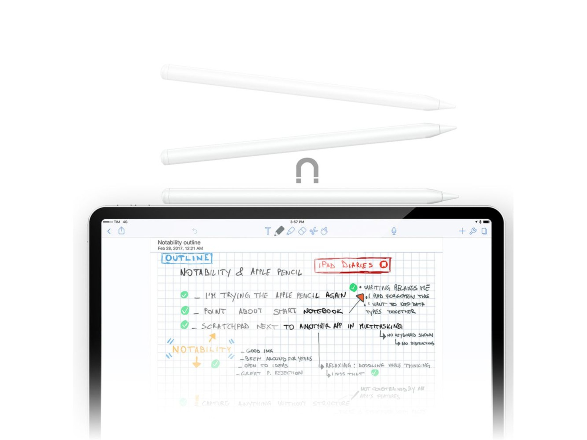 Lápiz óptico capacitivo universal Acefast V1 con 2 puntas intercambiables - Blanco