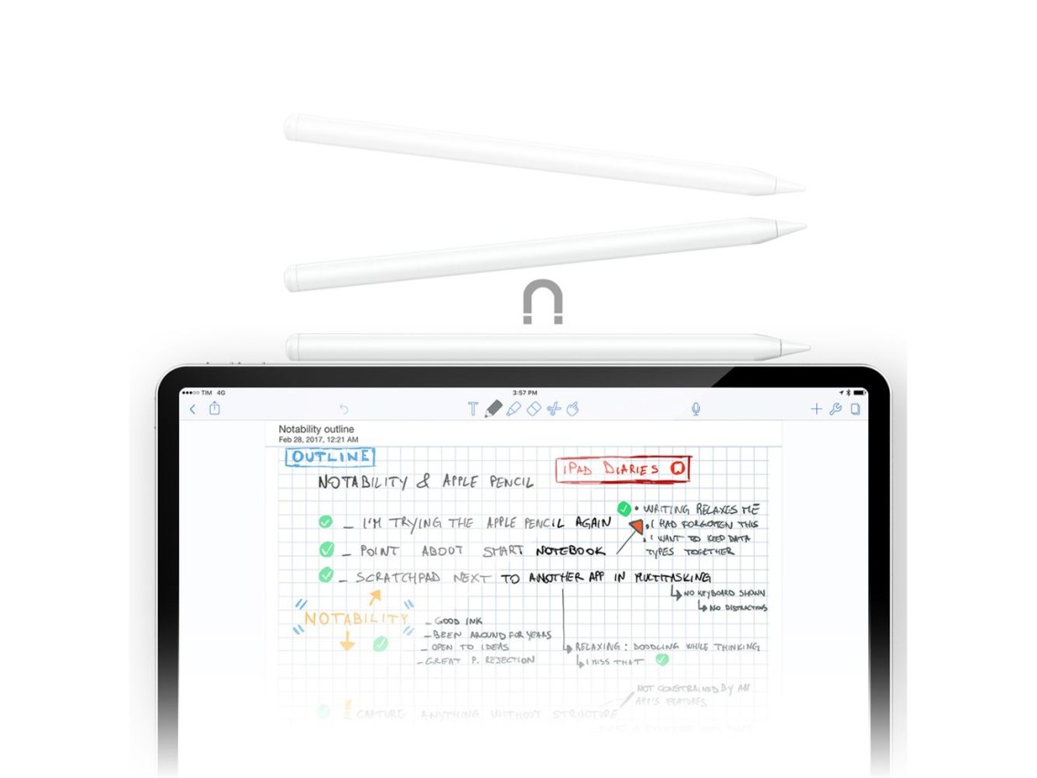 Lápiz óptico capacitivo universal Acefast V1 con 2 puntas intercambiables - Blanco
