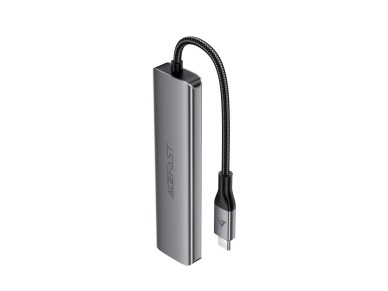 Acefast J18 USB Hub USB-C 6 en 1 HDMI 4K 60Hz PD90W Estaci�n de acoplamiento - Gris