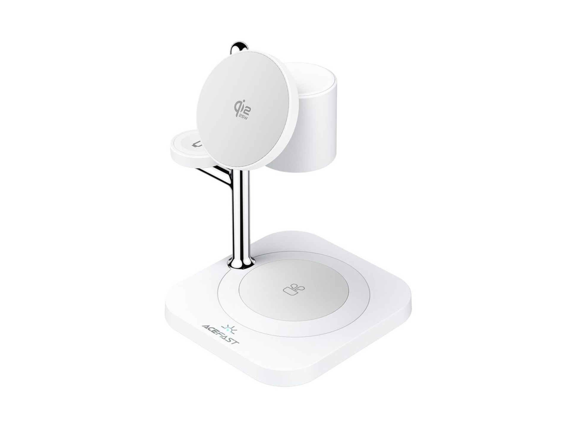 Carregador de mesa sem fio Acefast E39 Qi2.2 25W 4 em 1 para celular, relógio e fones de ouvido com