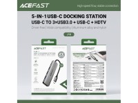 Acefast J16 USB Hub USB-C 5 en 1 HDMI 4K 60Hz PD90W Estación de acoplamiento - Gris Acefast J16 USB Hub USB-C 5 en 1 HDMI 4K 60Hz PD90W Estación de acoplamiento - Gris