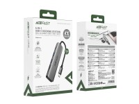 Acefast J18 USB Hub USB-C 6 en 1 HDMI 4K 60Hz PD90W Estación de acoplamiento - Gris Acefast J18 USB Hub USB-C 6 en 1 HDMI 4K 60Hz PD90W Estación de acoplamiento - Gris