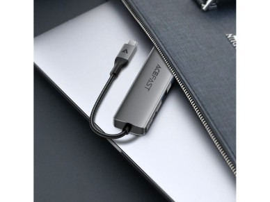 Acefast J18 USB Hub USB-C 6 en 1 HDMI 4K 60Hz PD90W Estaci�n de acoplamiento - Gris