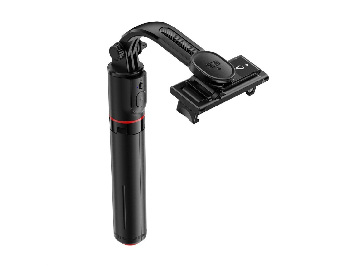 Bast�o de selfie Acefast E42 com trip� autom�tico e controle remoto Bluetooth de 1,05 m - Preto
