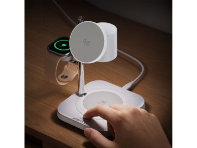 Acefast E39 Qi2.2 25W 4-in-1 Wireless Desk Charger for Phone, Watch, and Headphones with Night Light Acefast E39 Qi2.2 25W 4-in-1 Wireless Desk Charger for Phone, Watch, and Headphones with Night Light