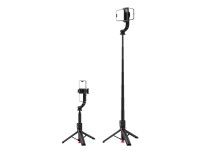 Bast�o de selfie Acefast E42 com trip� autom�tico e controle remoto Bluetooth de 1,05 m - Preto