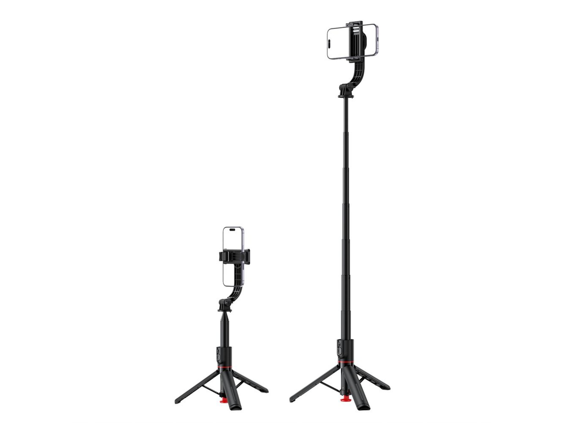 Bastão de selfie Acefast E42 com tripé automático e controle remoto Bluetooth de 1,05 m - Preto
