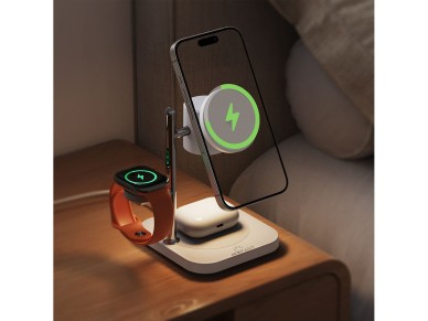 Acefast E39 Qi2.2 25W 4-in-1 Wireless Desk Charger for Phone, Watch, and Headphones with Night Light Acefast E39 Qi2.2 25W 4-in-1 Wireless Desk Charger for Phone, Watch, and Headphones with Night Light