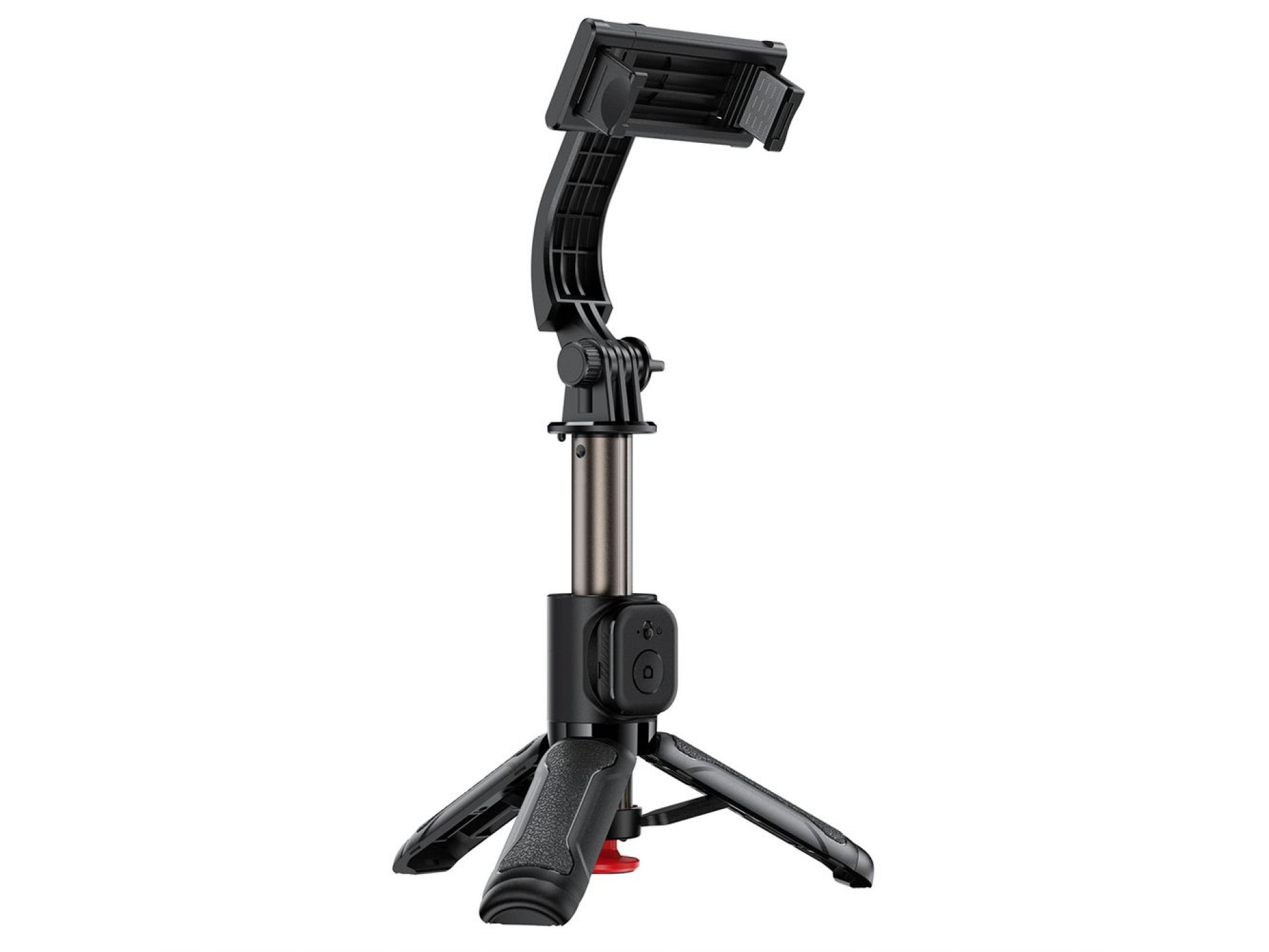 Bastão de selfie Acefast E42 com tripé automático e controle remoto Bluetooth de 63 cm - Preto