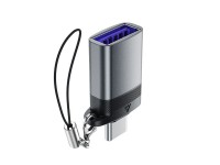 Adaptador Acefast J7 USB-A para USB-C - Cinza