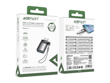 Adaptador Acefast J7 USB-A para USB-C - Cinza