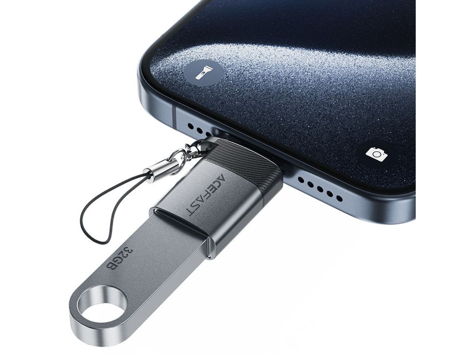 Acefast J7 USB-A - USB-C Adapter - Gray