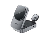 Estação de carregamento sem fio indutivo 3 em 1 Acefast E22, compatível com MagSafe - Cinza Estação de carregamento sem fio indutivo 3 em 1 Acefast E22, compatível com MagSafe - Cinza
