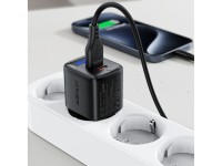 Cargador de pared Acefast A116 GaN PD de 35 W con USB-A y USB-C con pantalla - Negro Cargador de pared Acefast A116 GaN PD de 35 W con USB-A y USB-C con pantalla - Negro