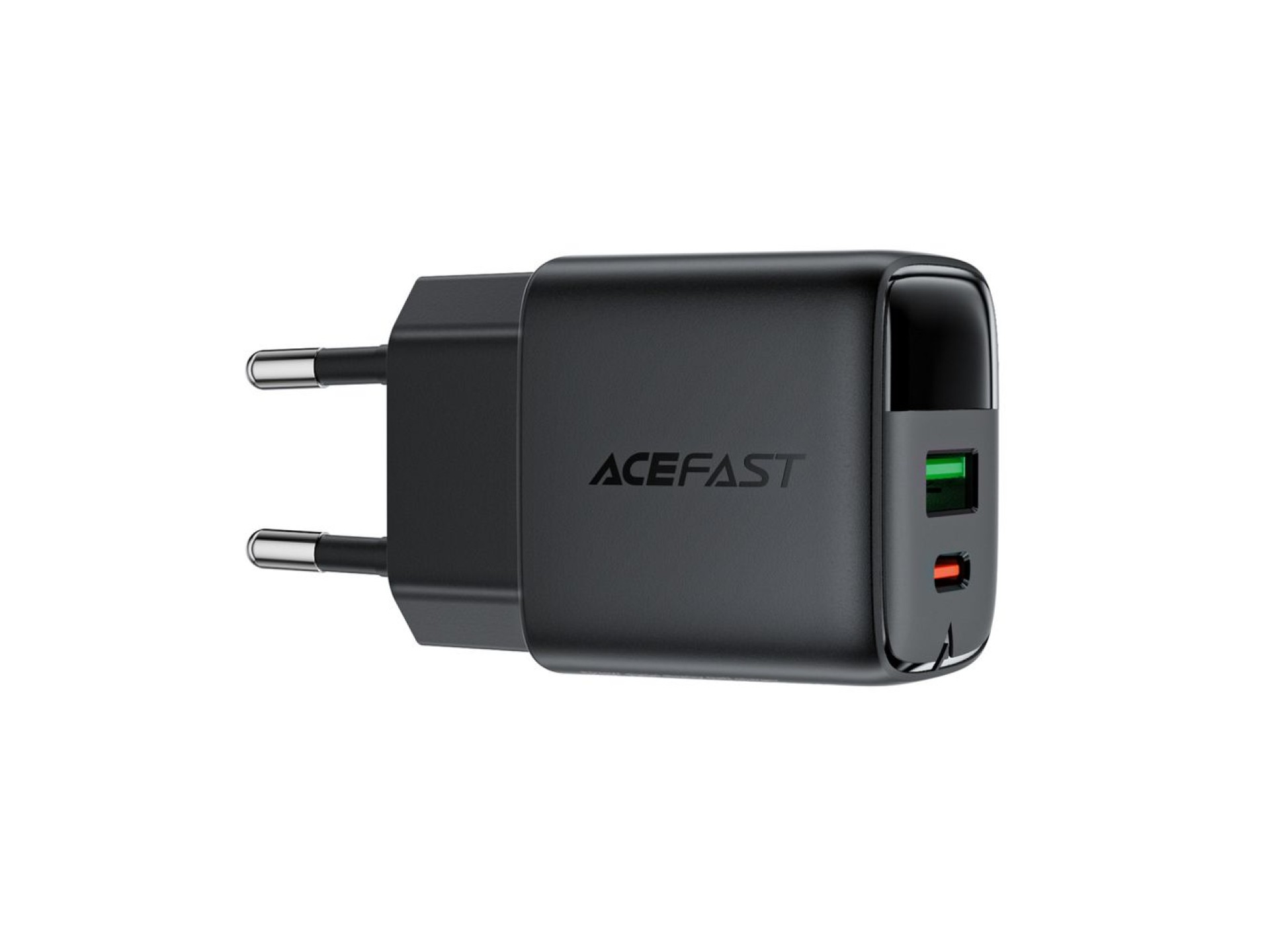 Carregador de parede Acefast A116 GaN PD 35W USB-A USB-C com visor - Preto