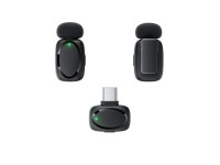 Microfones de lapela sem fio Acefast R2 - Preto Microfones de lapela sem fio Acefast R2 - Preto