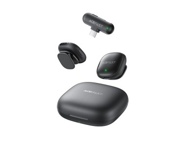 Acefast R1 Microfones de Lapela Sem Fio (2 unidades) - Preto