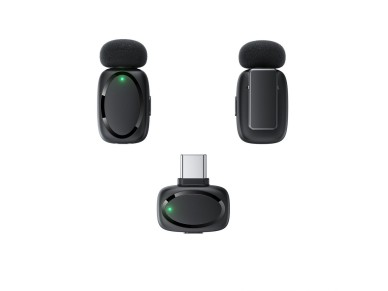 Acefast R2 Wireless Lavalier Microphones - Black Acefast R2 Wireless Lavalier Microphones - Black