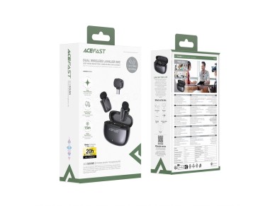 Acefast R2 Wireless Lavalier Microphones - Black Acefast R2 Wireless Lavalier Microphones - Black