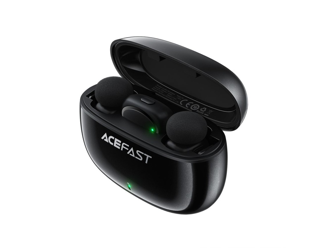 Microfones de lapela sem fio Acefast R2 - Preto