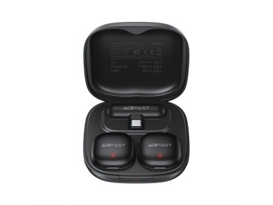 Acefast R1 Microfones de Lapela Sem Fio (2 unidades) - Preto