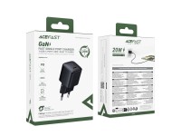 Acefast A117 GaN PD 20W USB-C Wall Charger - Black Acefast A117 GaN PD 20W USB-C Wall Charger - Black