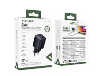 Acefast A119 GaN PD 45W USB-C Wall Charger - Black