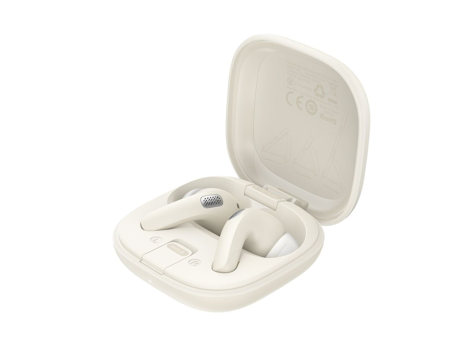 Acefast W4 TWS in-ear wireless headphones with phone stand function - white
