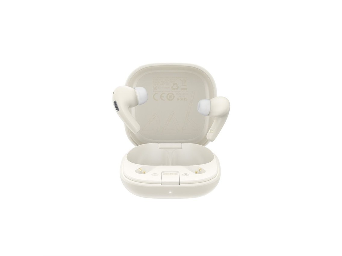 Fones de ouvido intra-auriculares sem fio Acefast W4 TWS com função de suporte para celular - branco