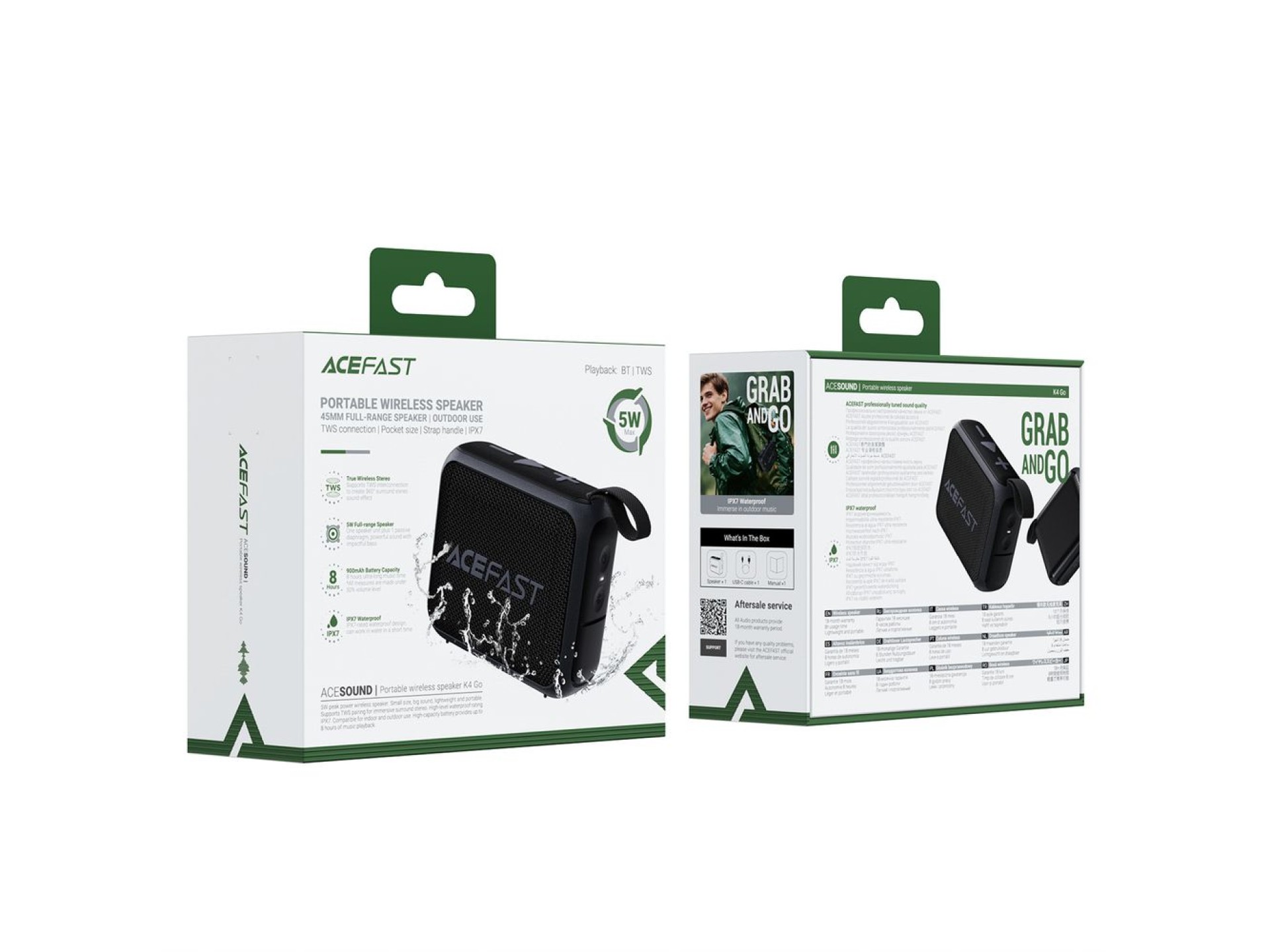 Acefast K4 Go Bluetooth 5.4 Mini Wireless Speaker - Black