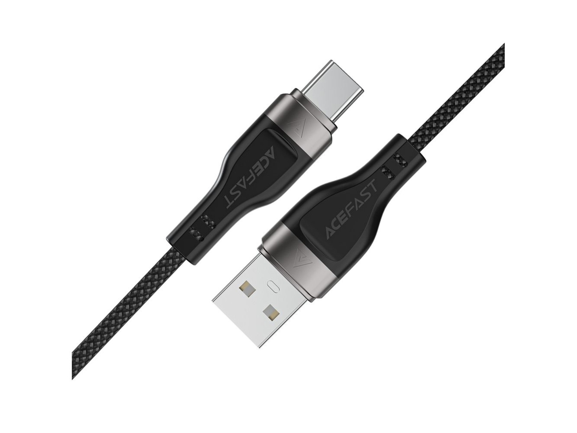 Cable Acefast C11-04 USB-A - USB-C 3A de 1,2 m con trenzado magnético - Negro