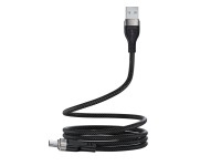 Cable Acefast C11-04 USB-A - USB-C 3A de 1,2 m con trenzado magnético - Negro Cable Acefast C11-04 USB-A - USB-C 3A de 1,2 m con trenzado magnético - Negro