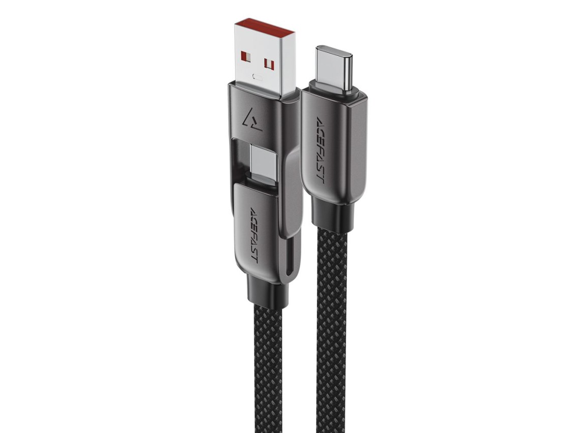 Cable USB-C Acefast C13-04 - USB-A / USB-C 480Mb/s 3A 1.2m - Negro