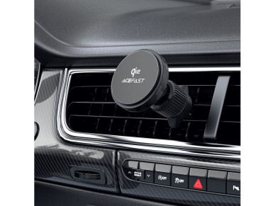 Soporte para coche Acefast D33 con cargador magnético Qi2 de 15 W para rejilla de ventilación - Negr Soporte para coche Acefast D33 con cargador magnético Qi2 de 15 W para rejilla de ventilación - Negr
